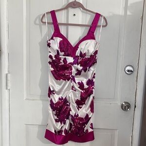 B Darlin Pink and White Floral Mini Dress